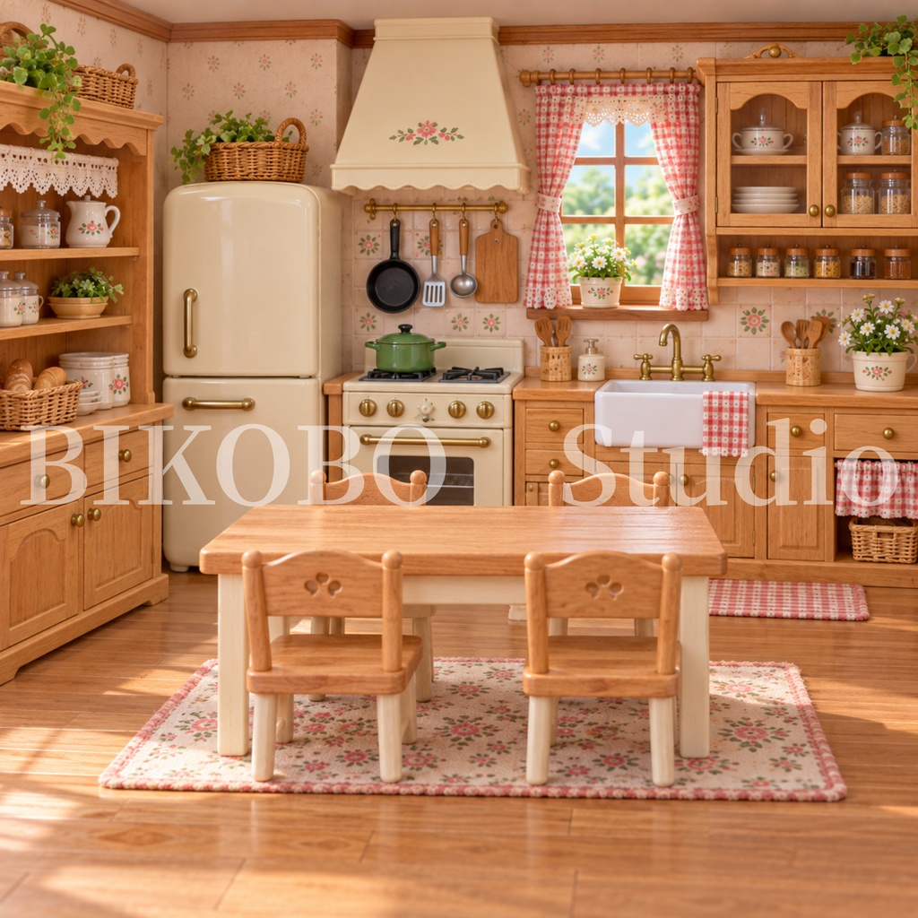 コテージライフ デジタル背景&ドールセット|お部屋・お庭8背景+ドールシート1枚|Cottage Life Background & Doll Set|PNG・Commercial Use OK