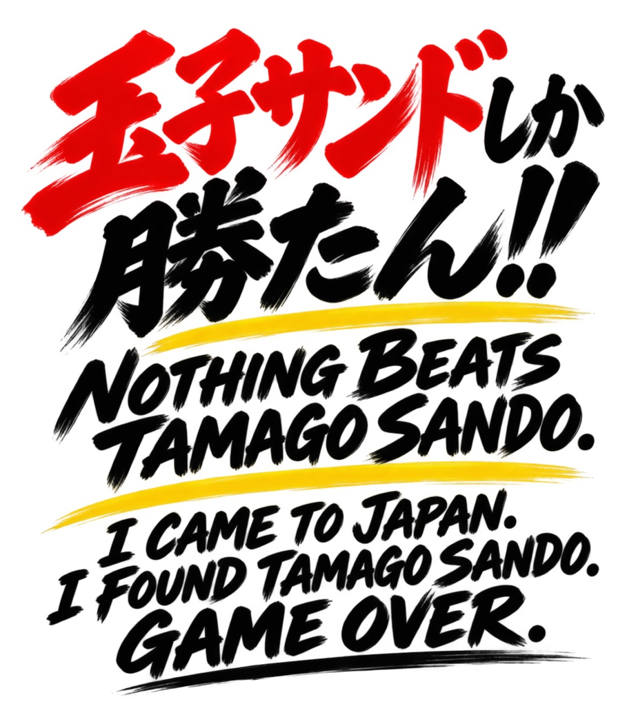 玉子サンドしか勝たん!!|TAMAGO SANDO Tシャツ