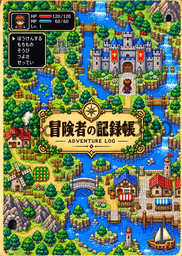 レトロゲームノート|冒険者の記録帳|2D RPG・ドット絵