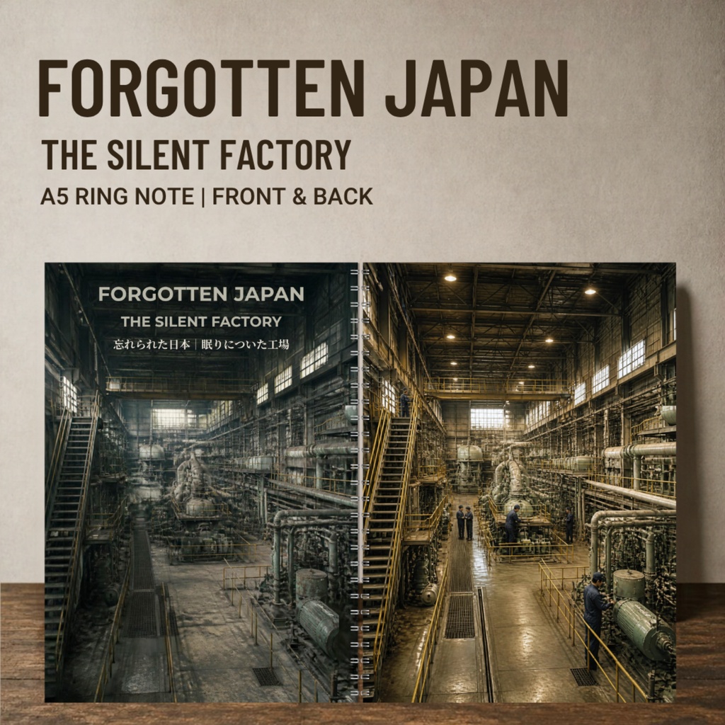 FORGOTTEN JAPAN｜眠りについた工場｜昭和ノスタルジー A5リングノート
