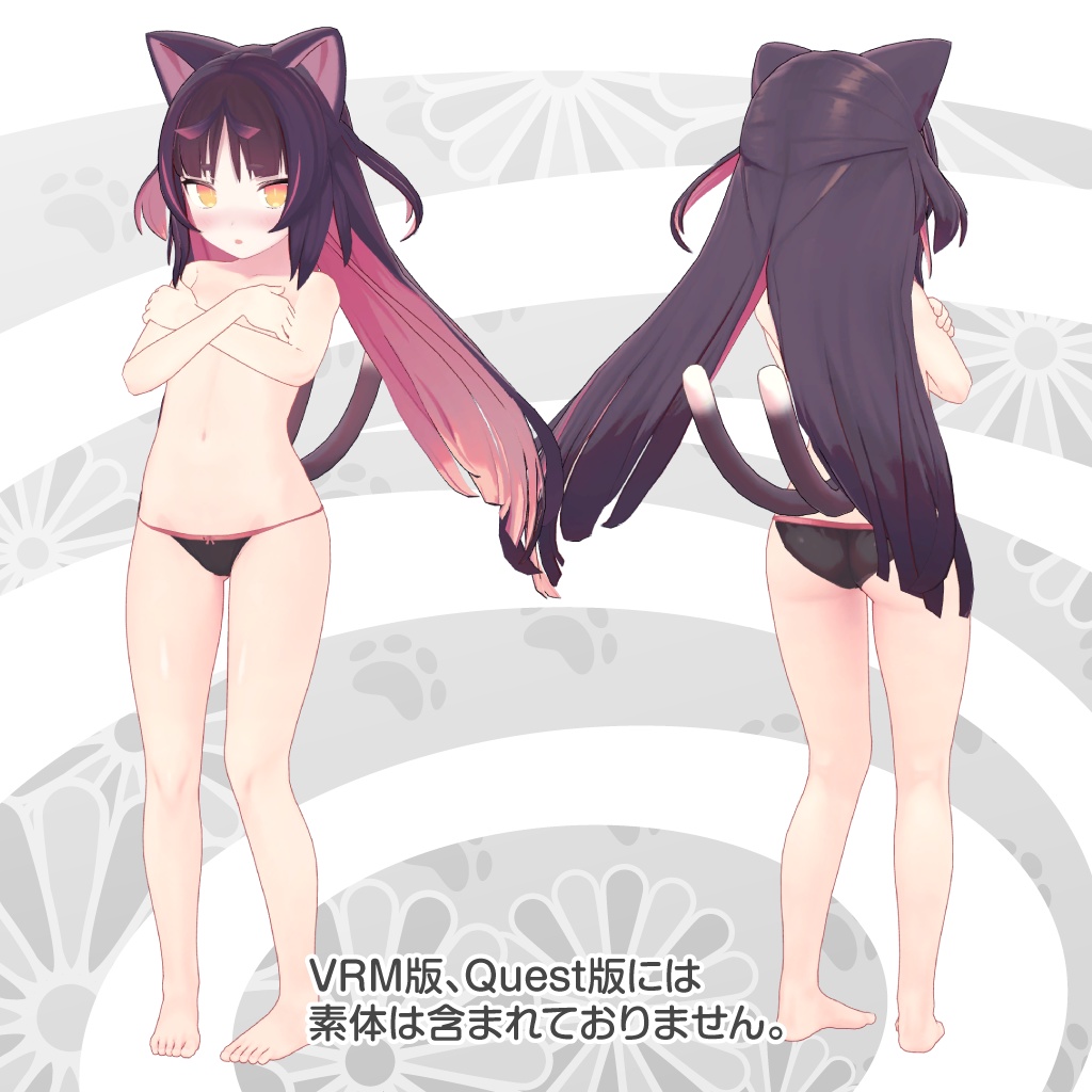 オリジナル3Dモデル「猫山苗(ねこやま なえ)」