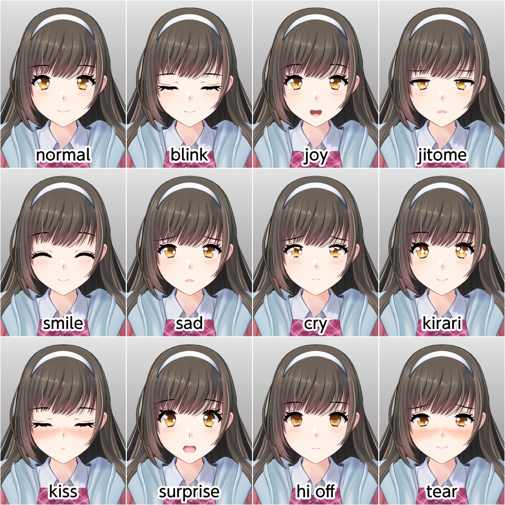 オリジナル3Dモデル「立花優衣(たちばな ゆい)」