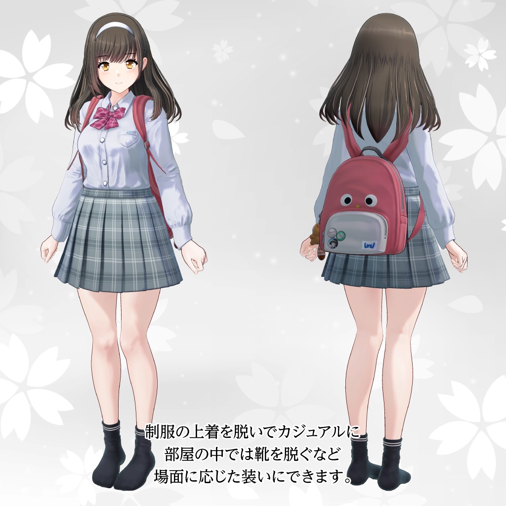 オリジナル3Dモデル「立花優衣(たちばな ゆい)」