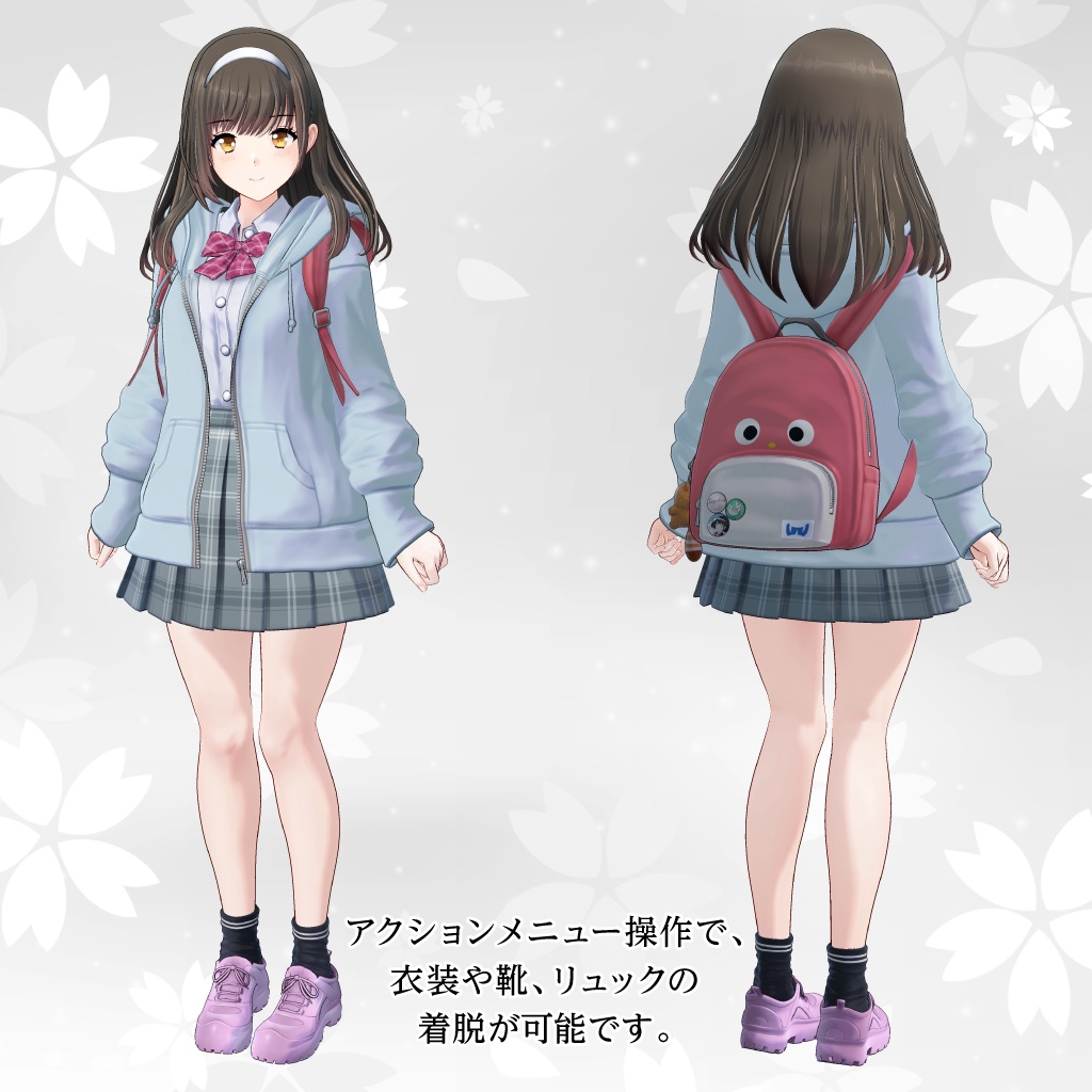 オリジナル3Dモデル「立花優衣(たちばな ゆい)」