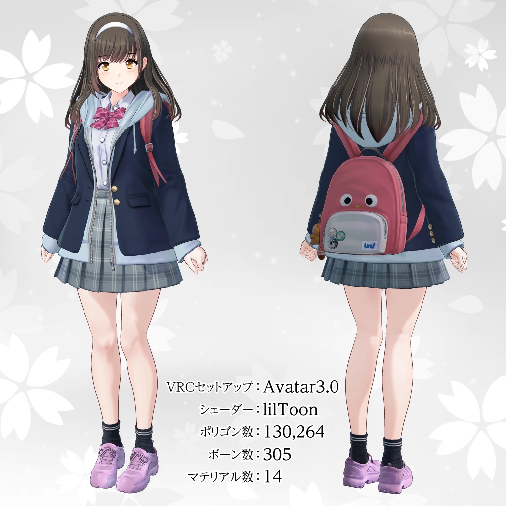 オリジナル3Dモデル「立花優衣(たちばな ゆい)」