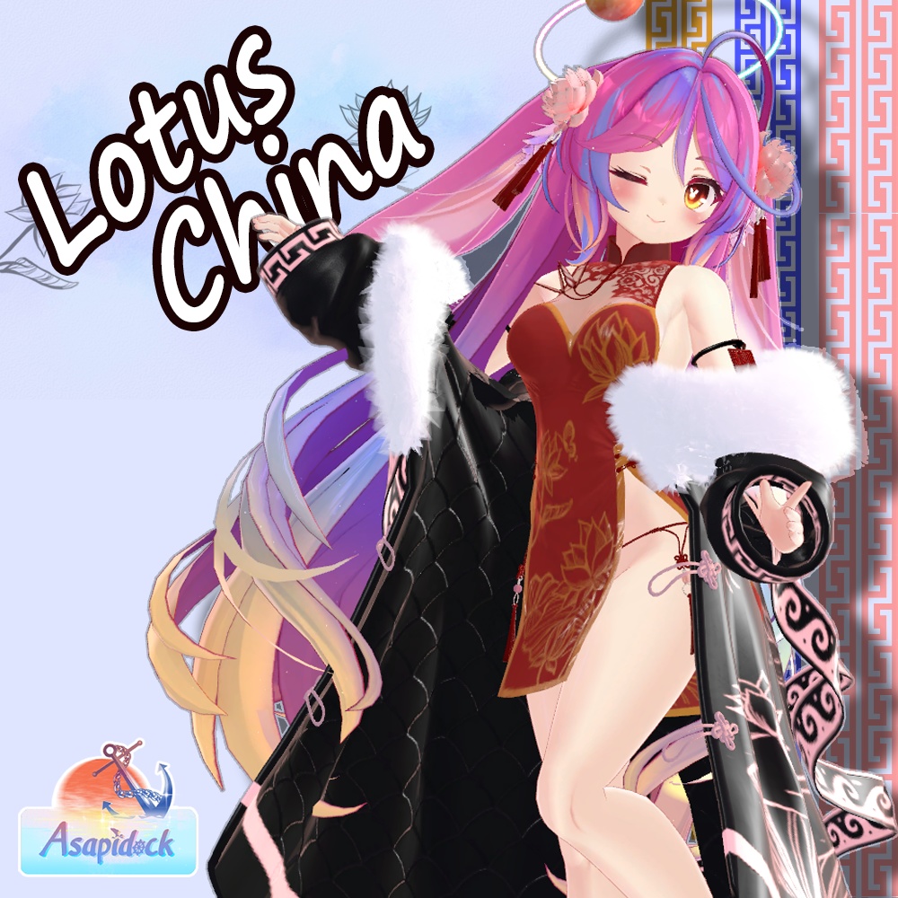 オリジナル3Dモデル「伊奈波かや」＋「LotusChina」衣装セット【2026年2月23日（月）19：00まで期間限定販売】