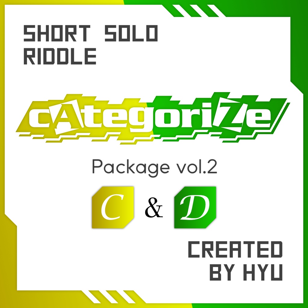 謎解きゲーム『cAtegoriZe』 vol.2 【C】&【D】