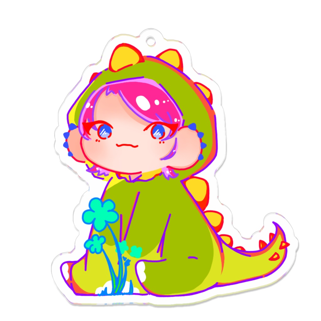 ステゴサウルスちゃん　アクリルキーホルダー