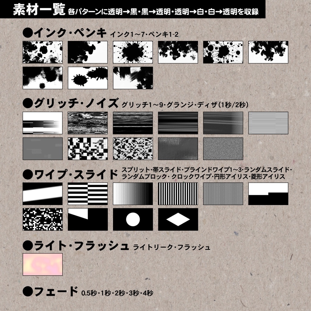 【TRPG素材】ココフォリア用 シーン切り替えAPNG152種【無料サンプル有】