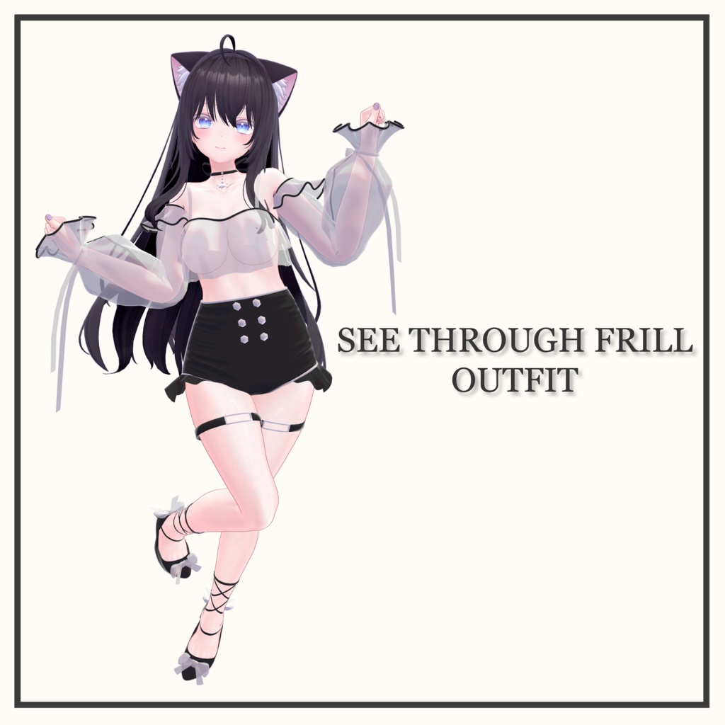 [ PB ] [ SEE THROUGH FRILL OUTFIT ] MOE