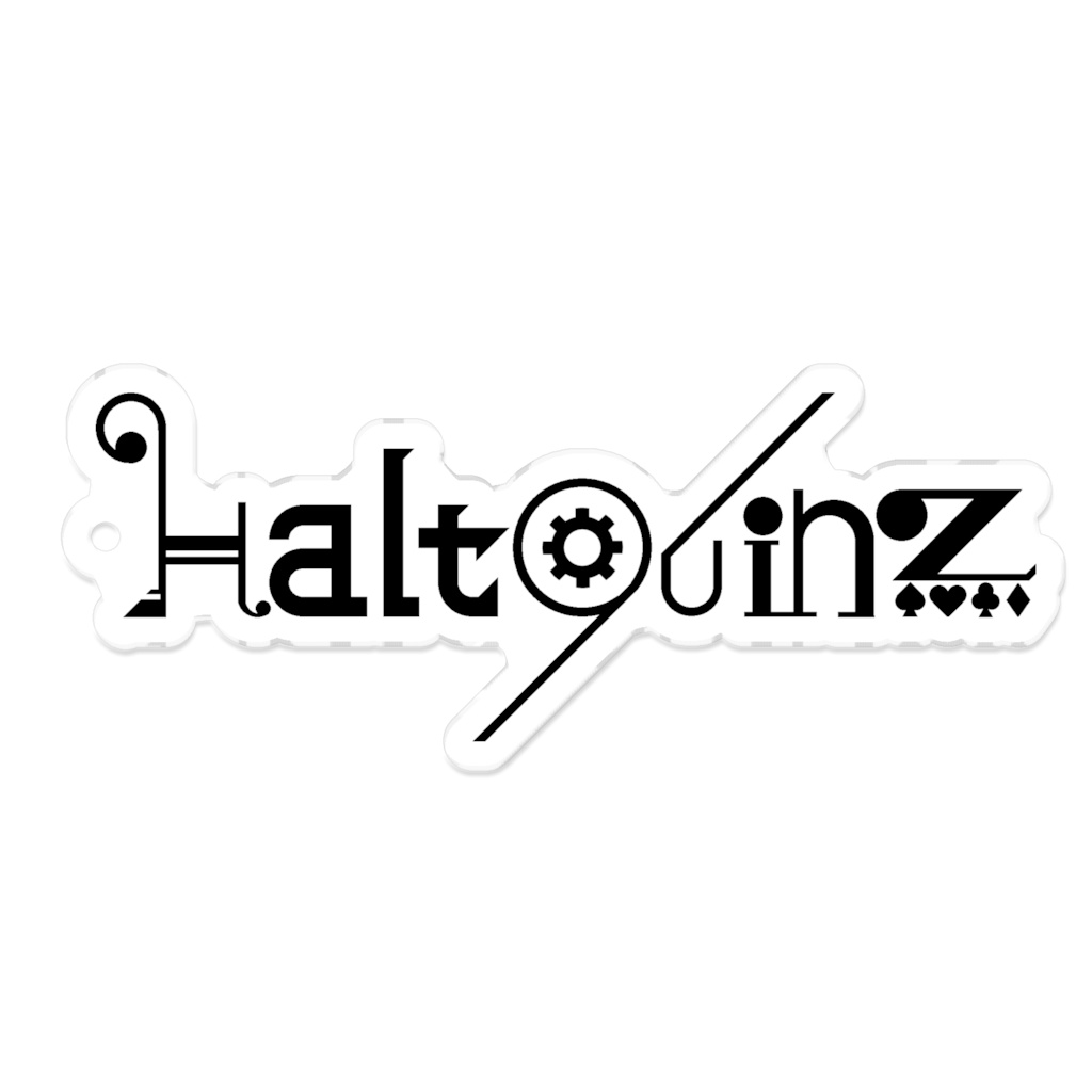 HaltquinZ♠♥♣♦ロゴアクリルキーホルダー