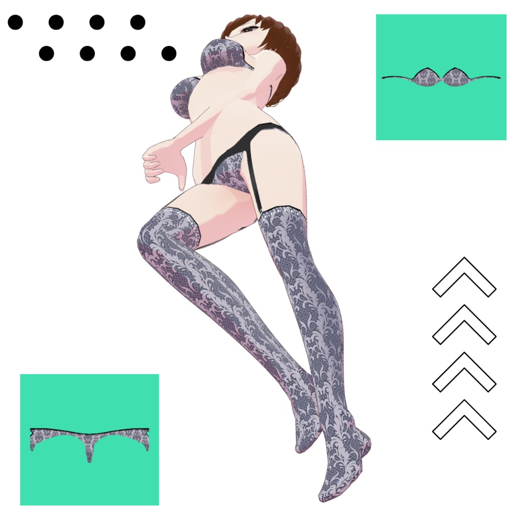 VRoid用 ₍ᐢ.ˬ.ᐢ₎ レースシックテクスチャセット FREE