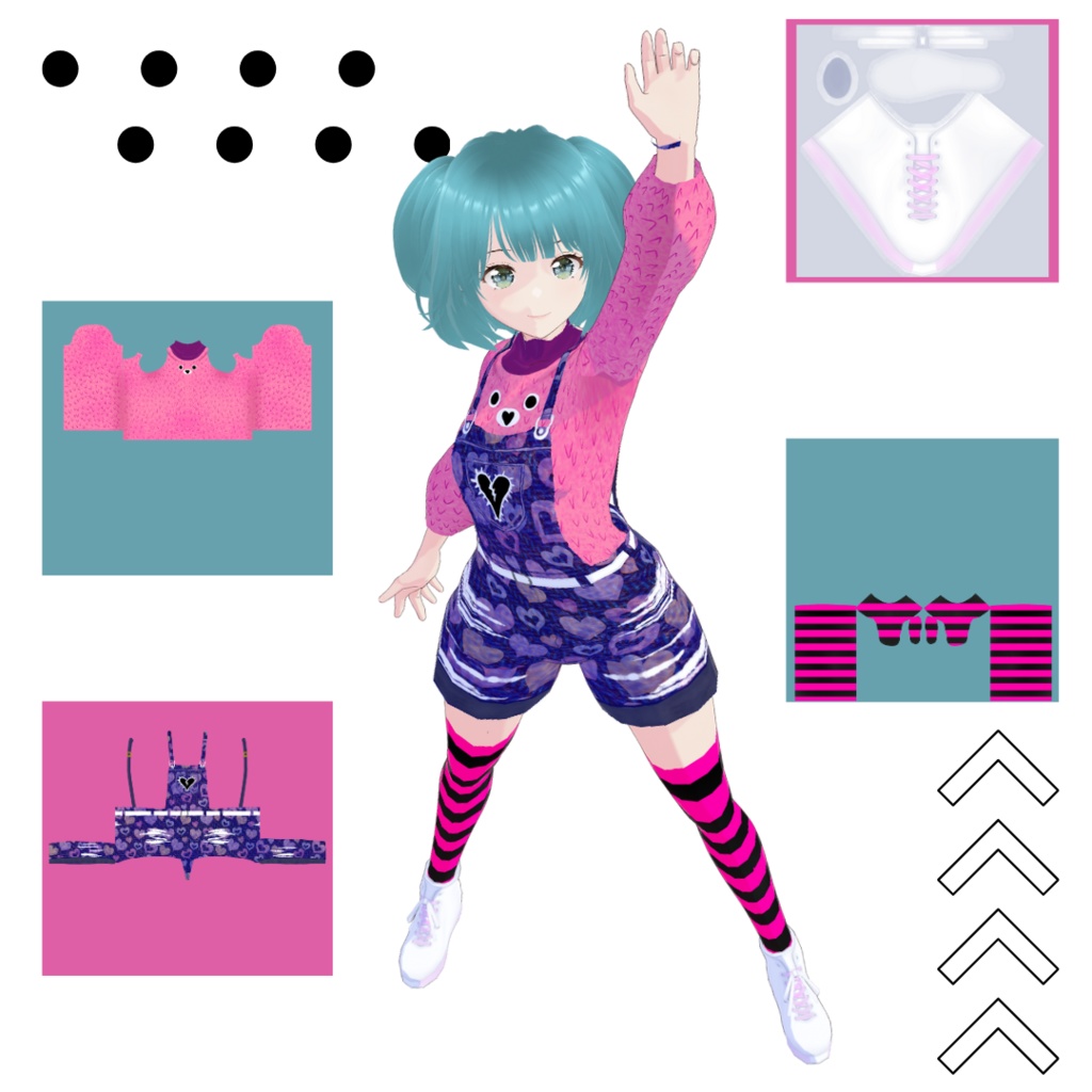 VRoid用 ₍ᐢ.ˬ.ᐢ₎ シドちゃん風コスセット FREE