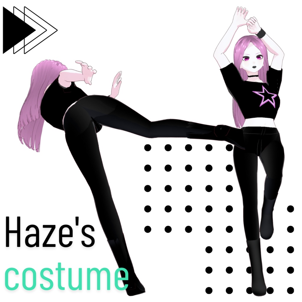 VRoid用 ₍ᐢ.ˬ.ᐢ₎ ヘイズ風コスセット FREE