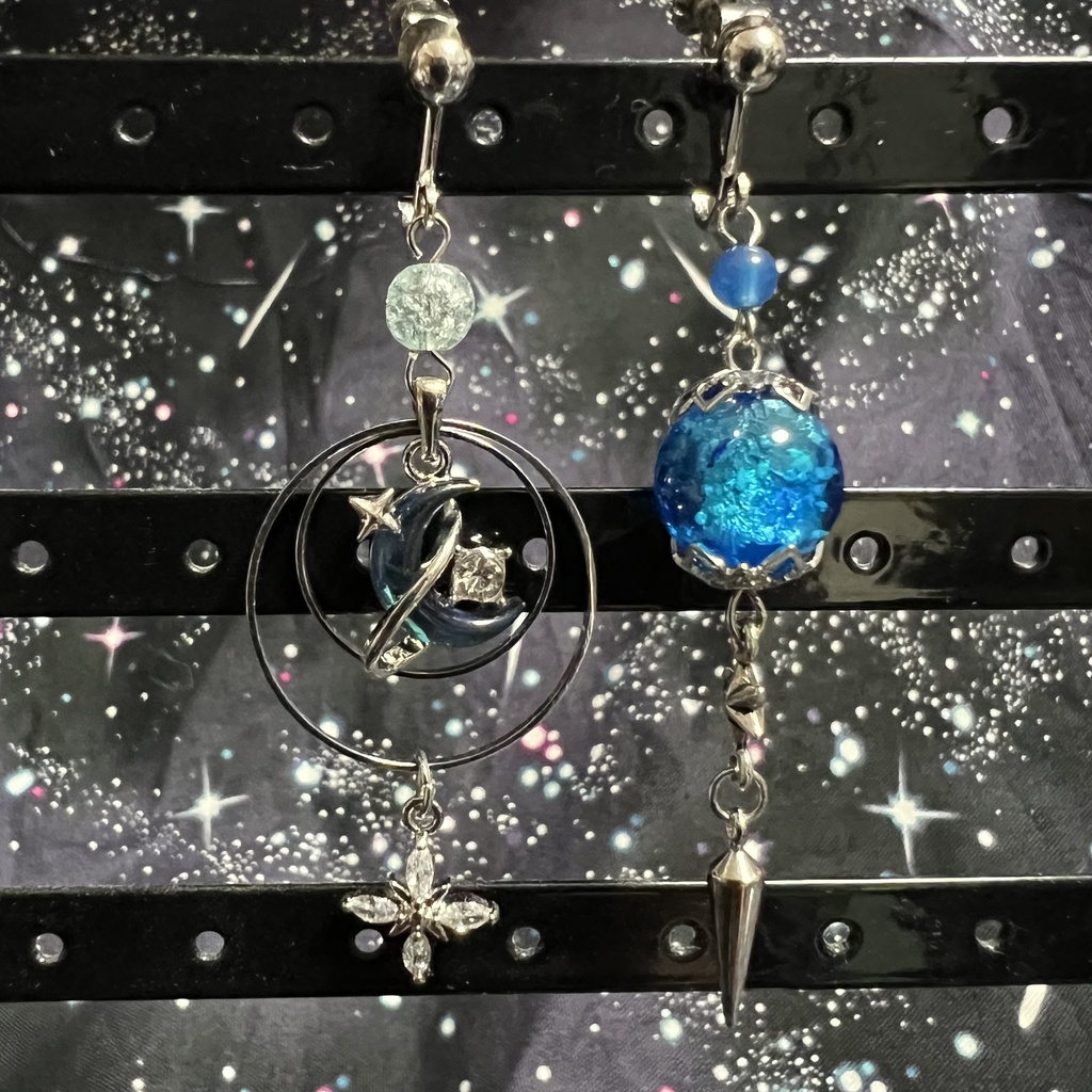 銀河と惑星イヤリング