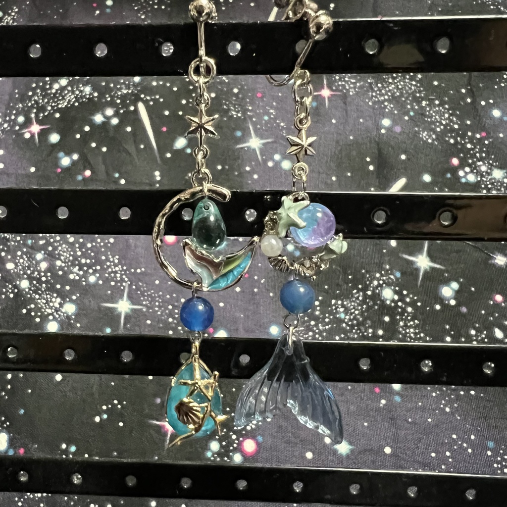 海と星(イヤリング)