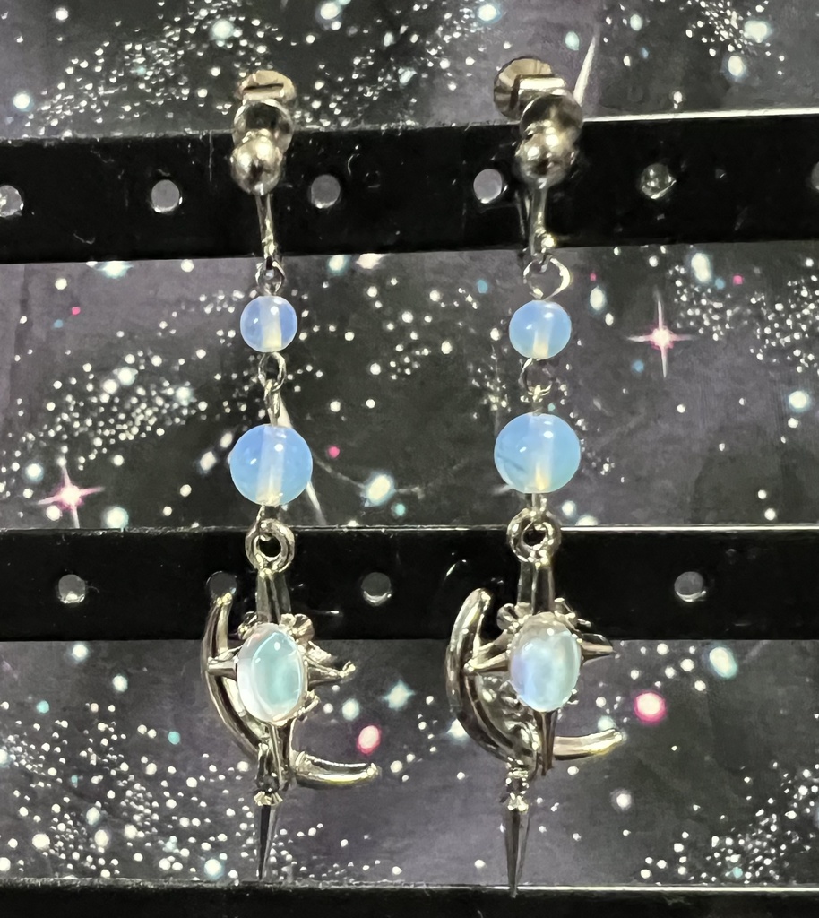 冬の夜空星イヤリング