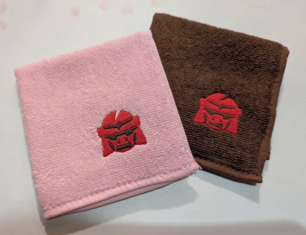 刺繍タオル地ハンカチ