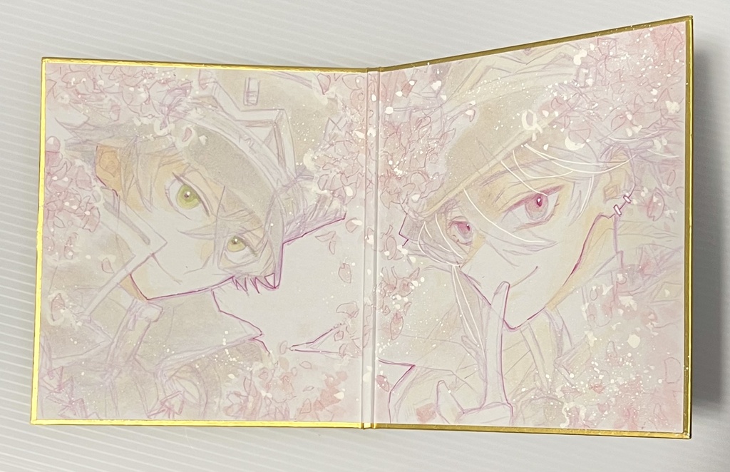 二つ折り色紙【水心子正秀＆源清麿】