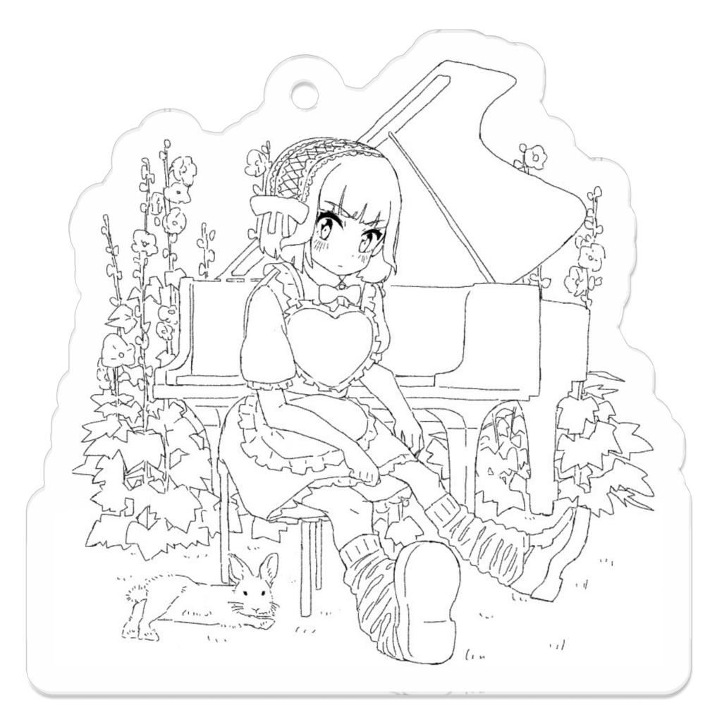 五線譜アクリルキーホルダー