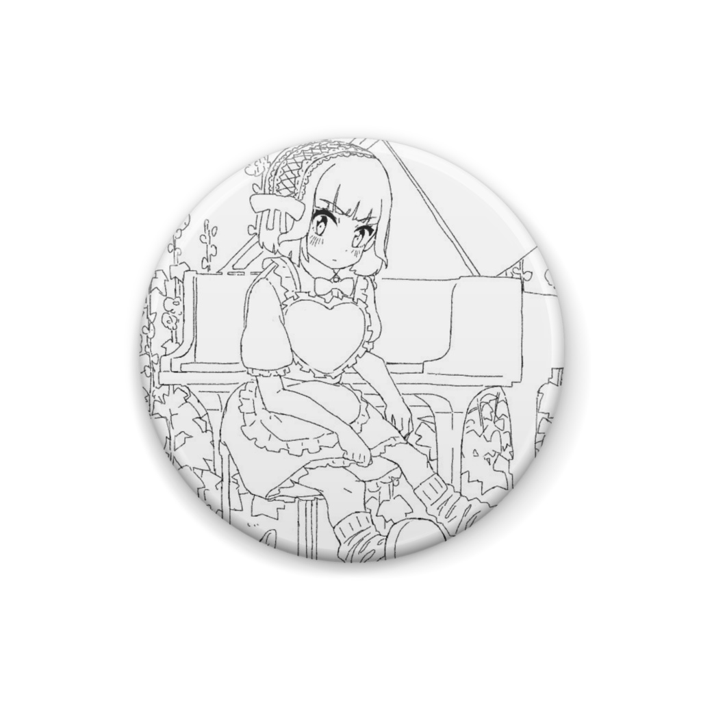 五線譜缶バッジ