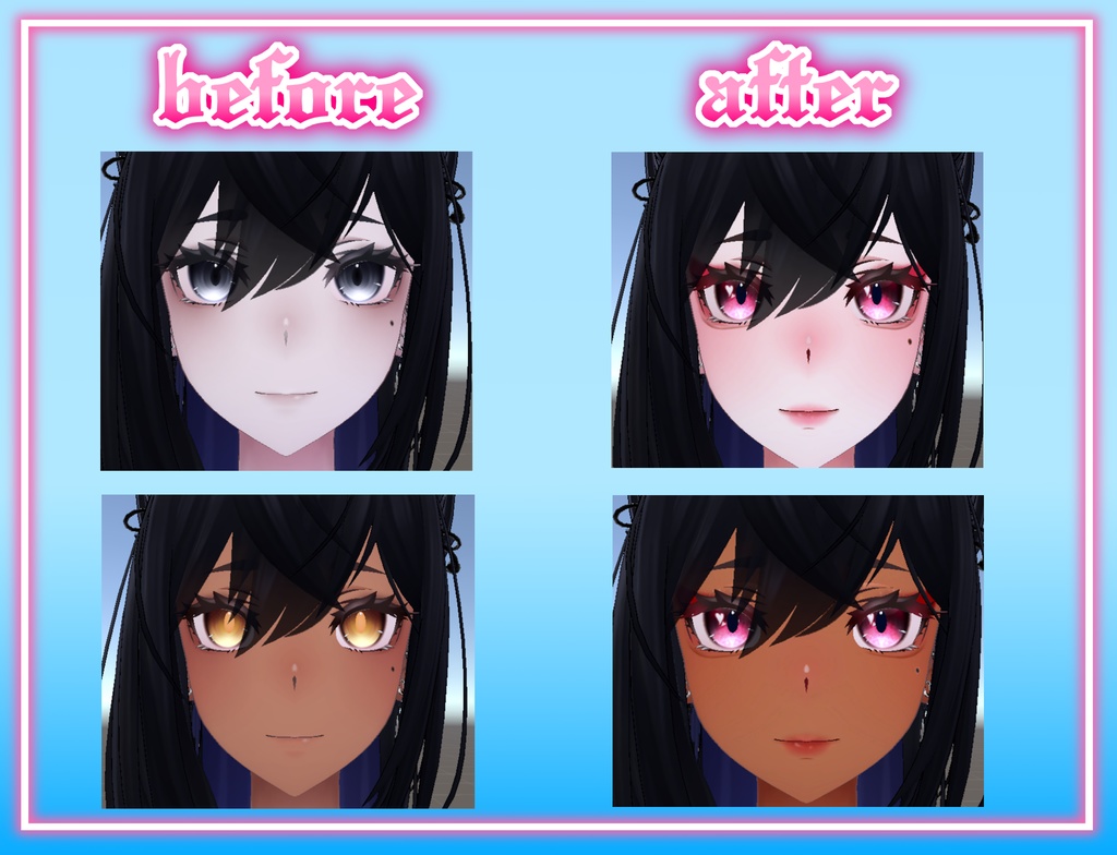 「Lasyusha〈ラシューシャ〉専用」瞳&メイクテクスチャ(顔、体)