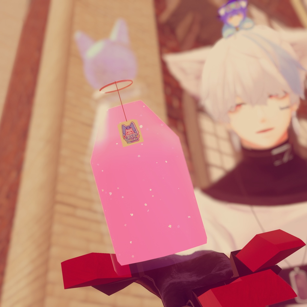 猫型の魔法の瓶(無料) Cat-shaped magic bottle (free)