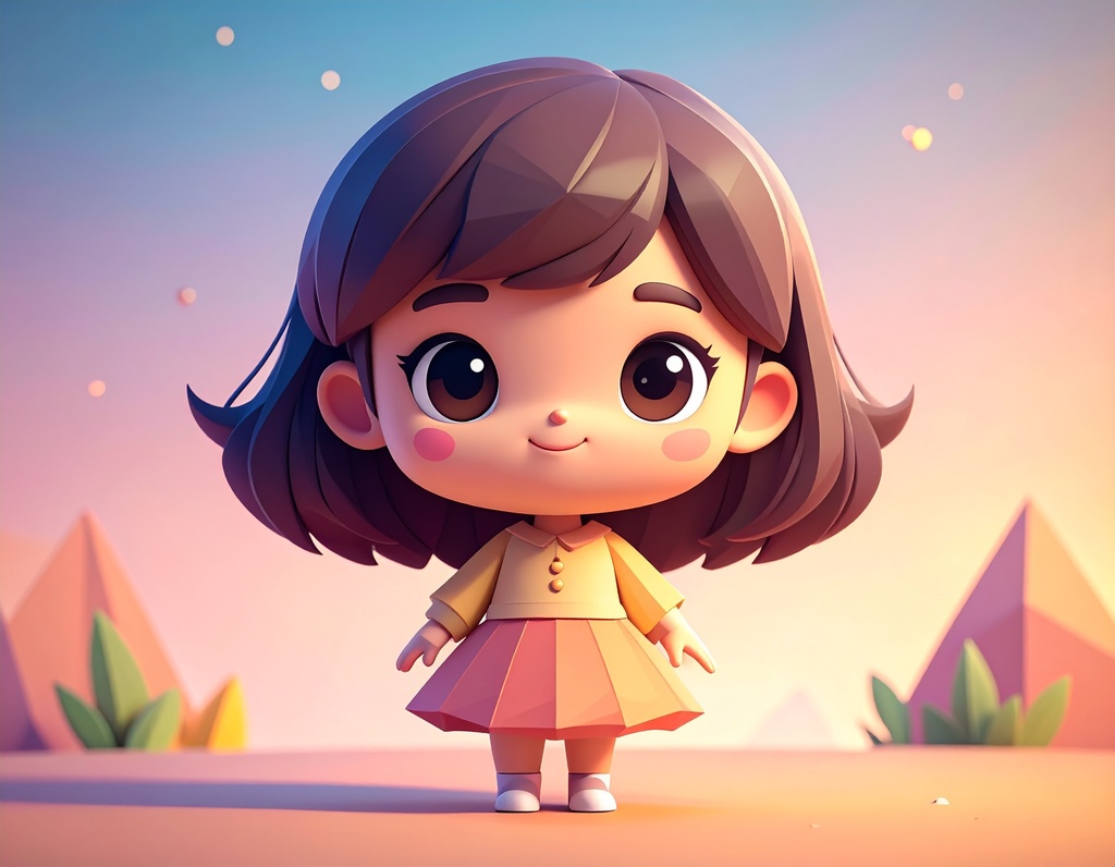 【3Dモデル】ゆるかわ女の子キャラ
