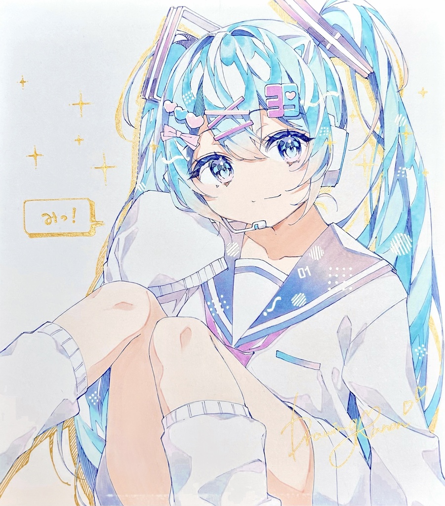 【大サイズ】みっ直筆色紙