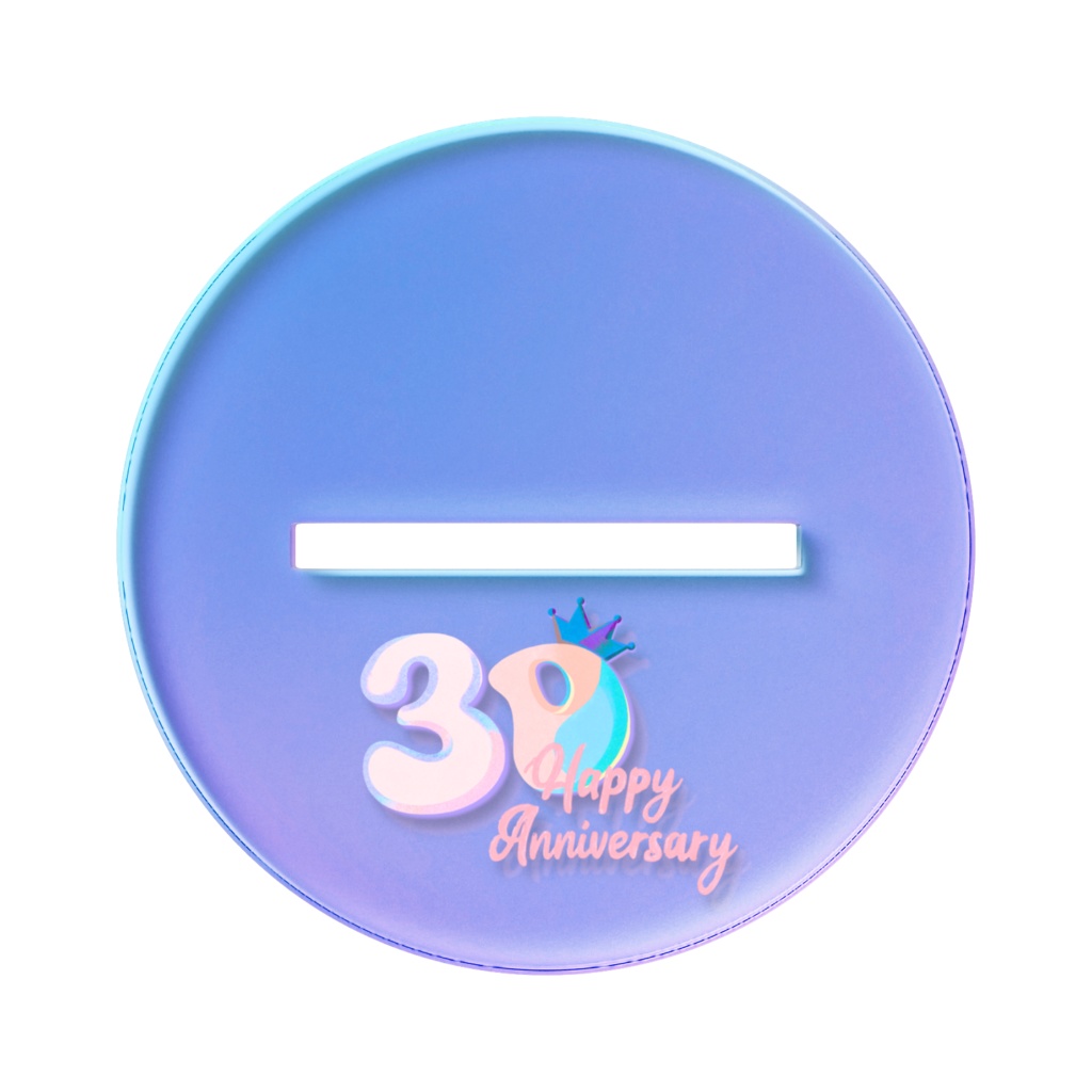 4周年記念グッズ アクリルフィギュア / Ururi Rapis Goods - AcrylicFigures(3Dロゴ入り)