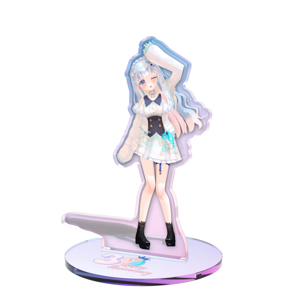 4周年記念グッズ アクリルフィギュア / Ururi Rapis Goods - AcrylicFigures(3Dロゴ入り)