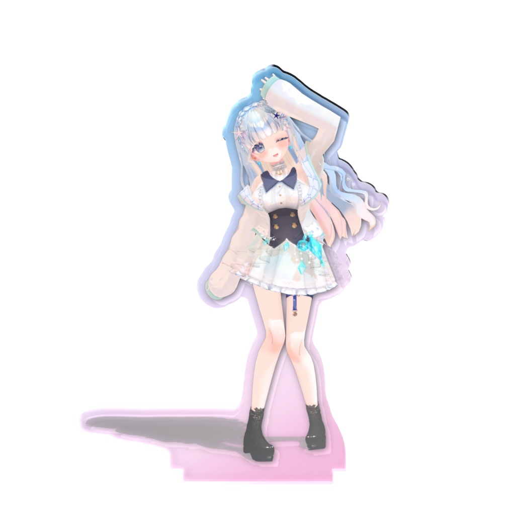 4周年記念グッズ アクリルフィギュア / Ururi Rapis Goods - AcrylicFigures(3Dロゴ入り)