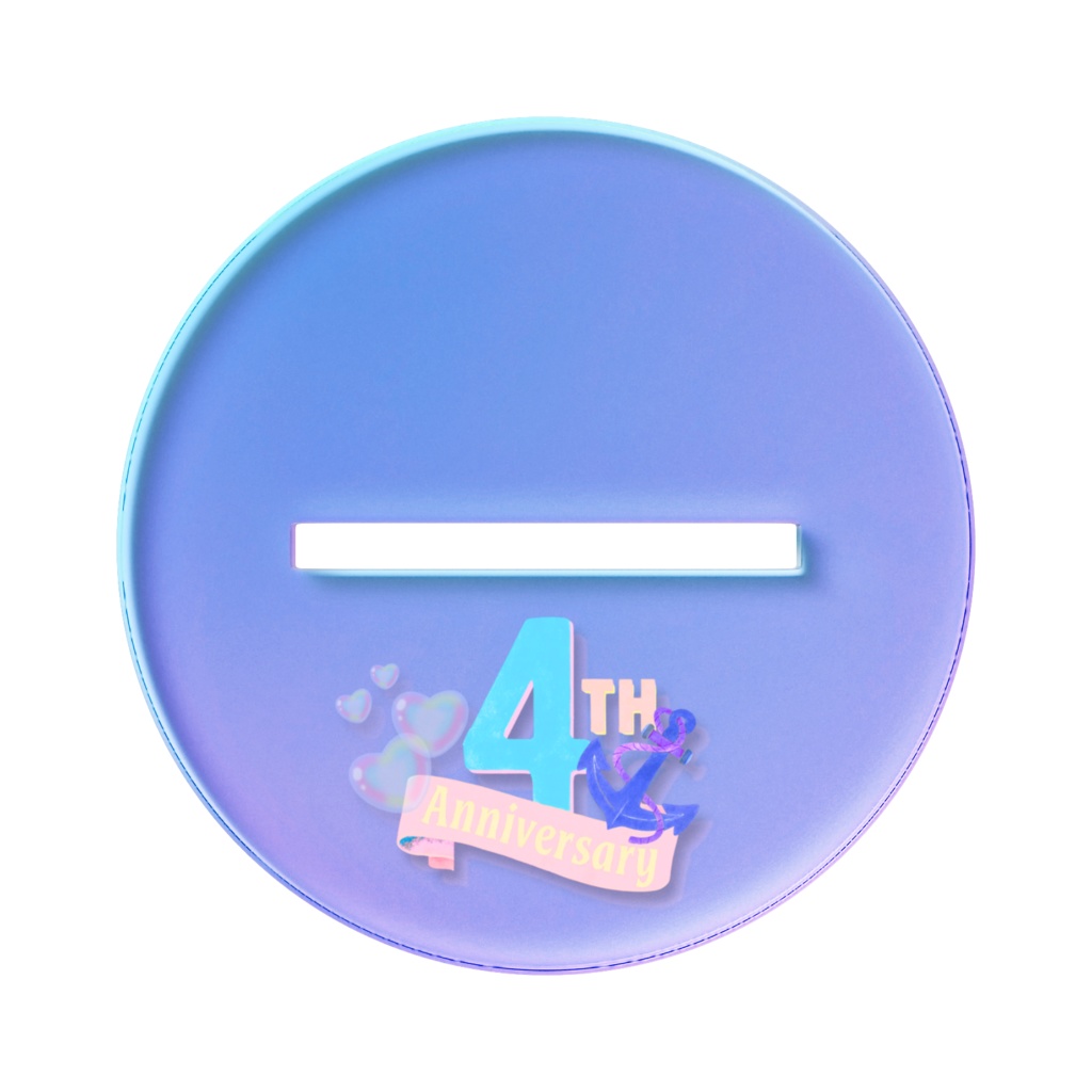 4周年記念グッズ アクリルフィギュア / Ururi Rapis Goods - AcrylicFigures(Anniversaryロゴ入り)