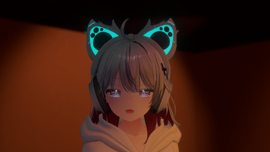 【VRC対応】サイバーネコミミヘッドホン