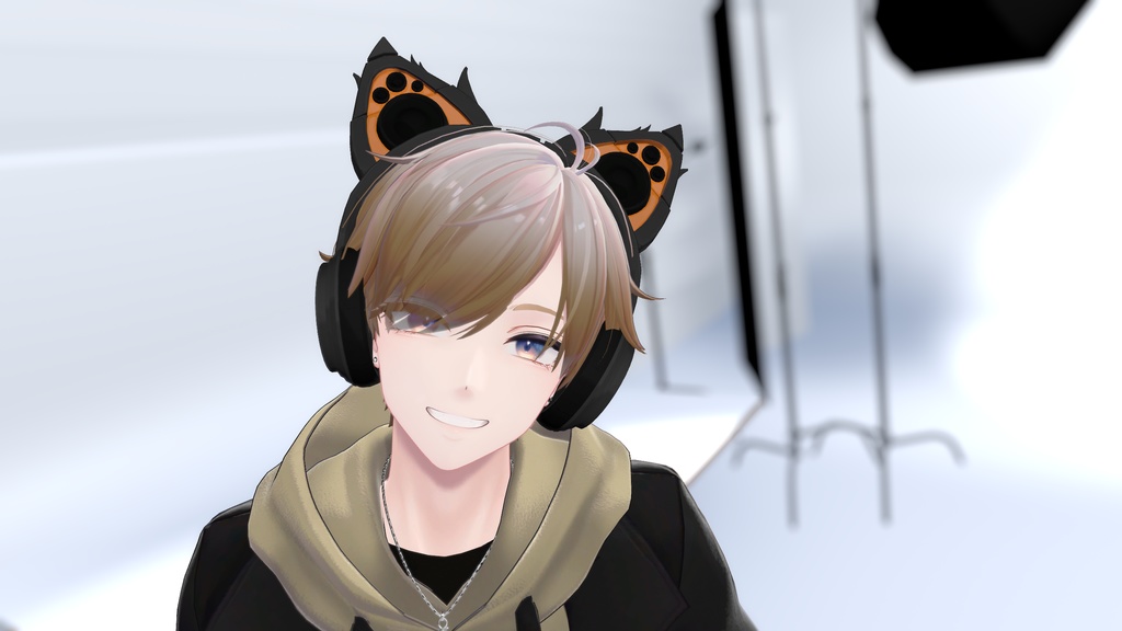 【VRC対応】サイバーネコミミヘッドホン