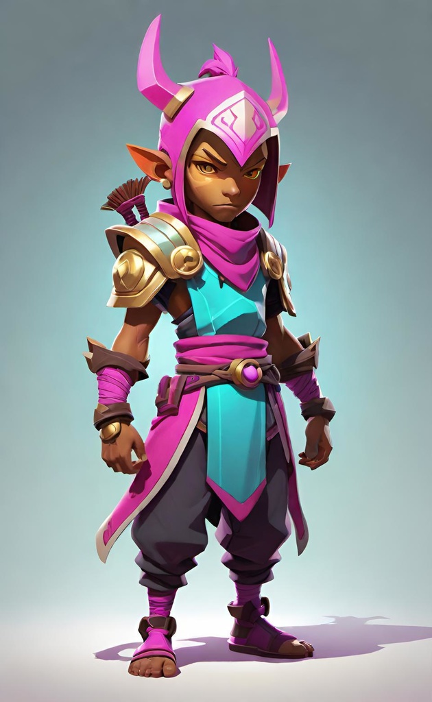 Warrior Elf in Vibrant Armor