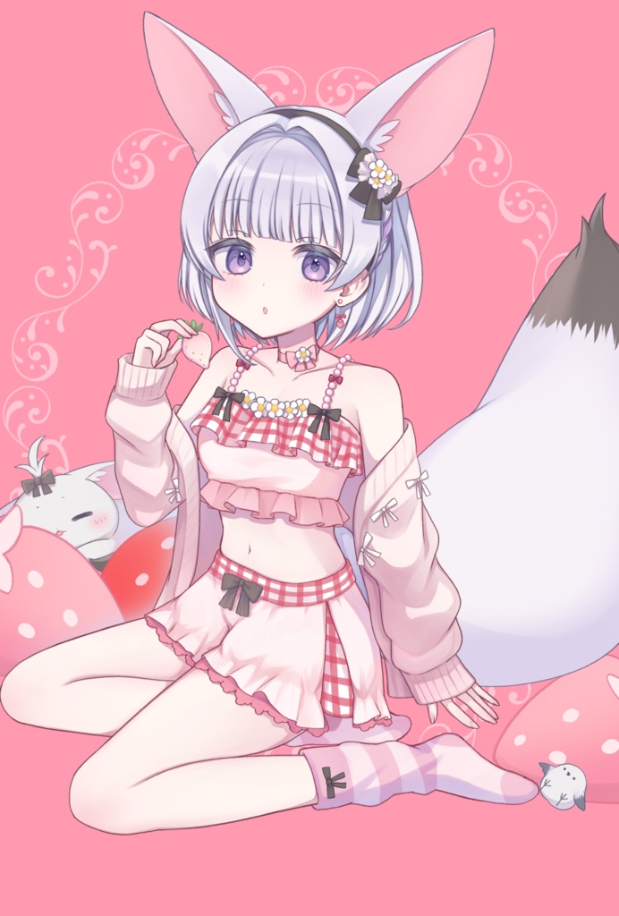 【受注生産】ゆきちとかもちゃんのいちごアクリルフォトパネル