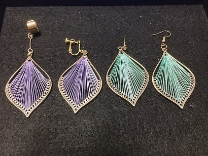 孔雀の誘惑 緑 紫 ピアス イヤリング選択可 Towa S Accessory Store Booth 孔雀の誘惑 緑 紫 ピアス イヤリング選択可 Towa S Accessory Store Booth
