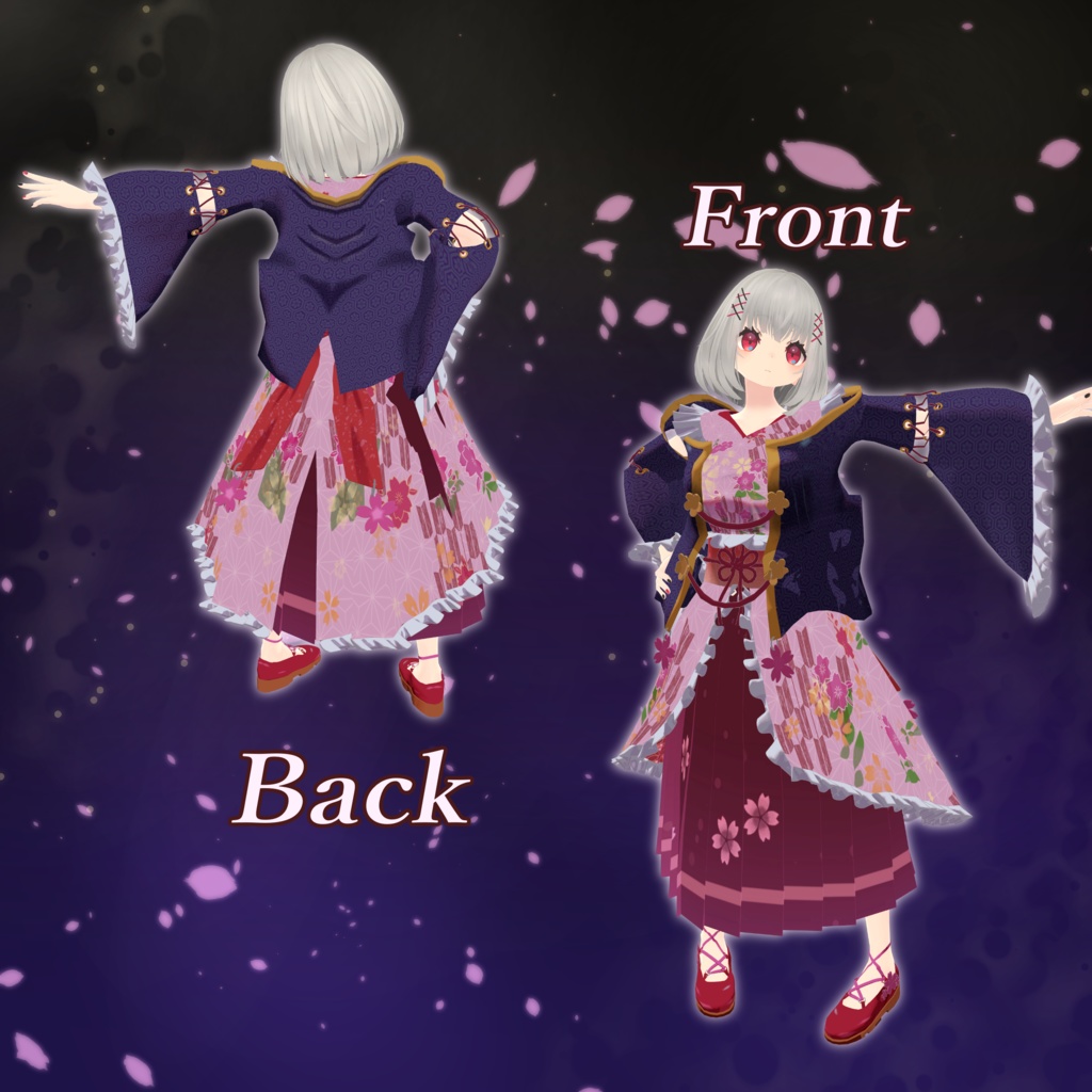 【PB対応】Acoちゃん用和風ロリータ【VRC向け】