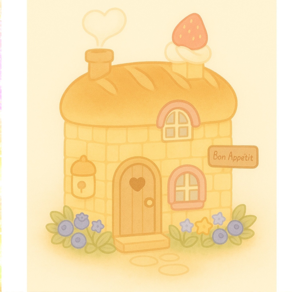 ネコまるがつくったパンの家🥖💛