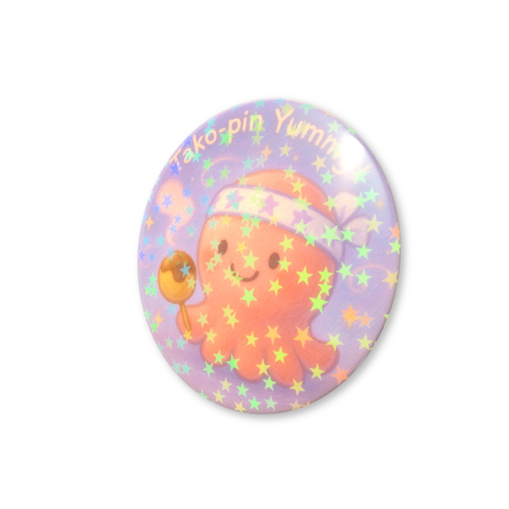 たこぴん音頭♪ホログラム缶バッジ