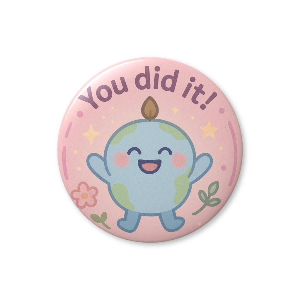 You did itスタンプ缶バッジ☆