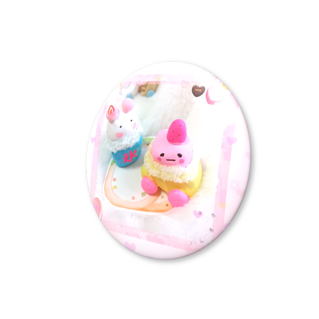 いちごボーヤのかき氷屋さん缶バッジ♡