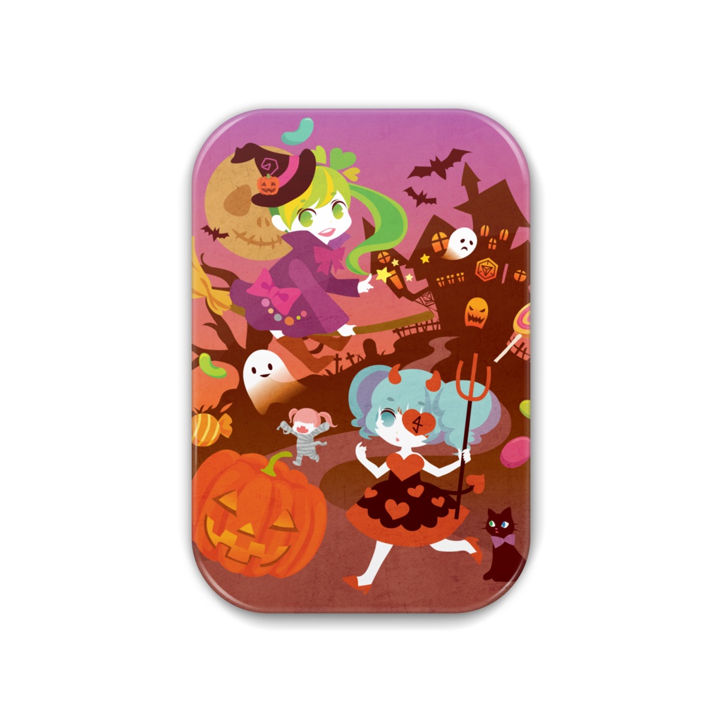 ハロウィンパーティ缶バッジ