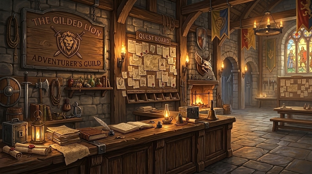 【背景素材】冒険者ギルド20枚セット