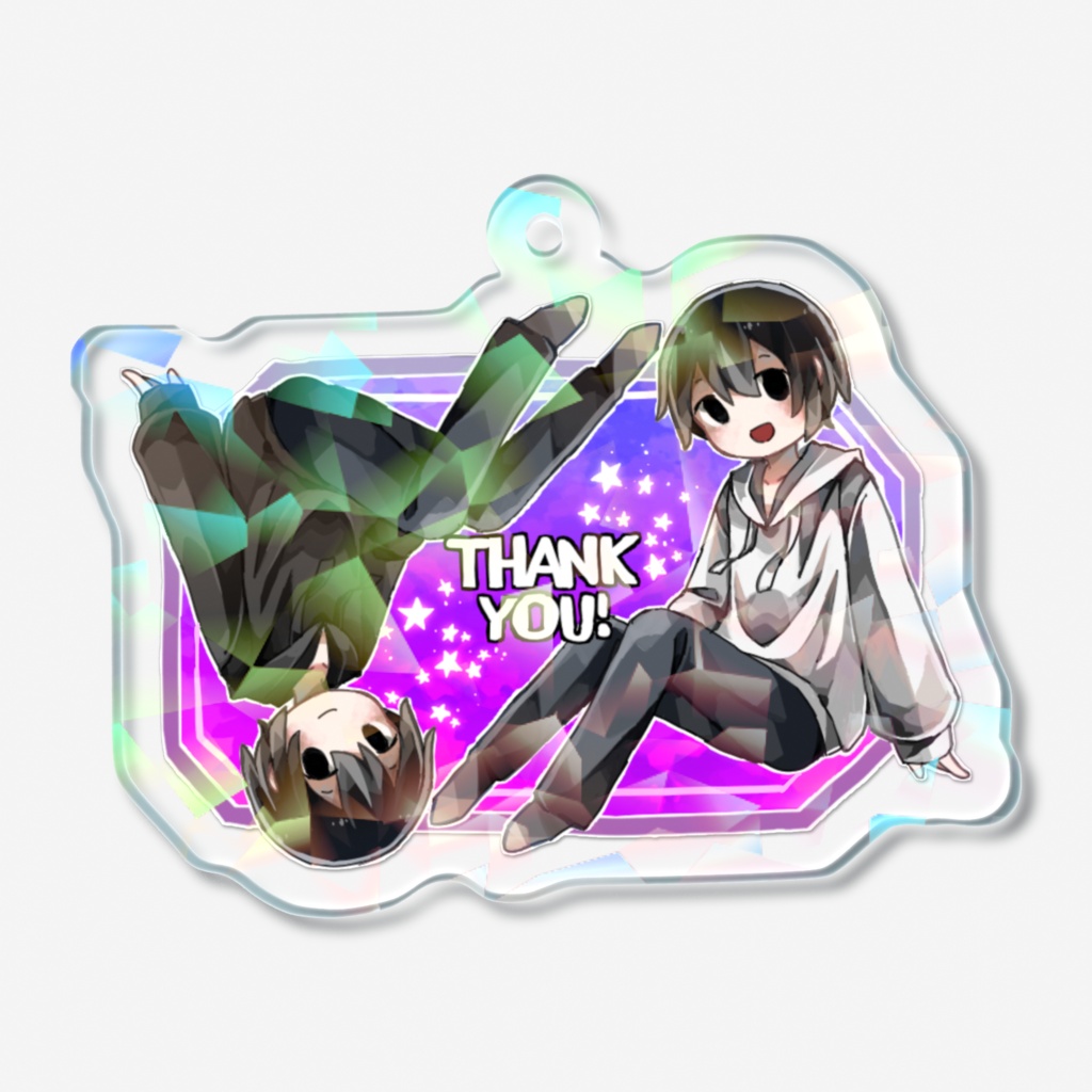 ありがとアクキー(ホログラム・紫)