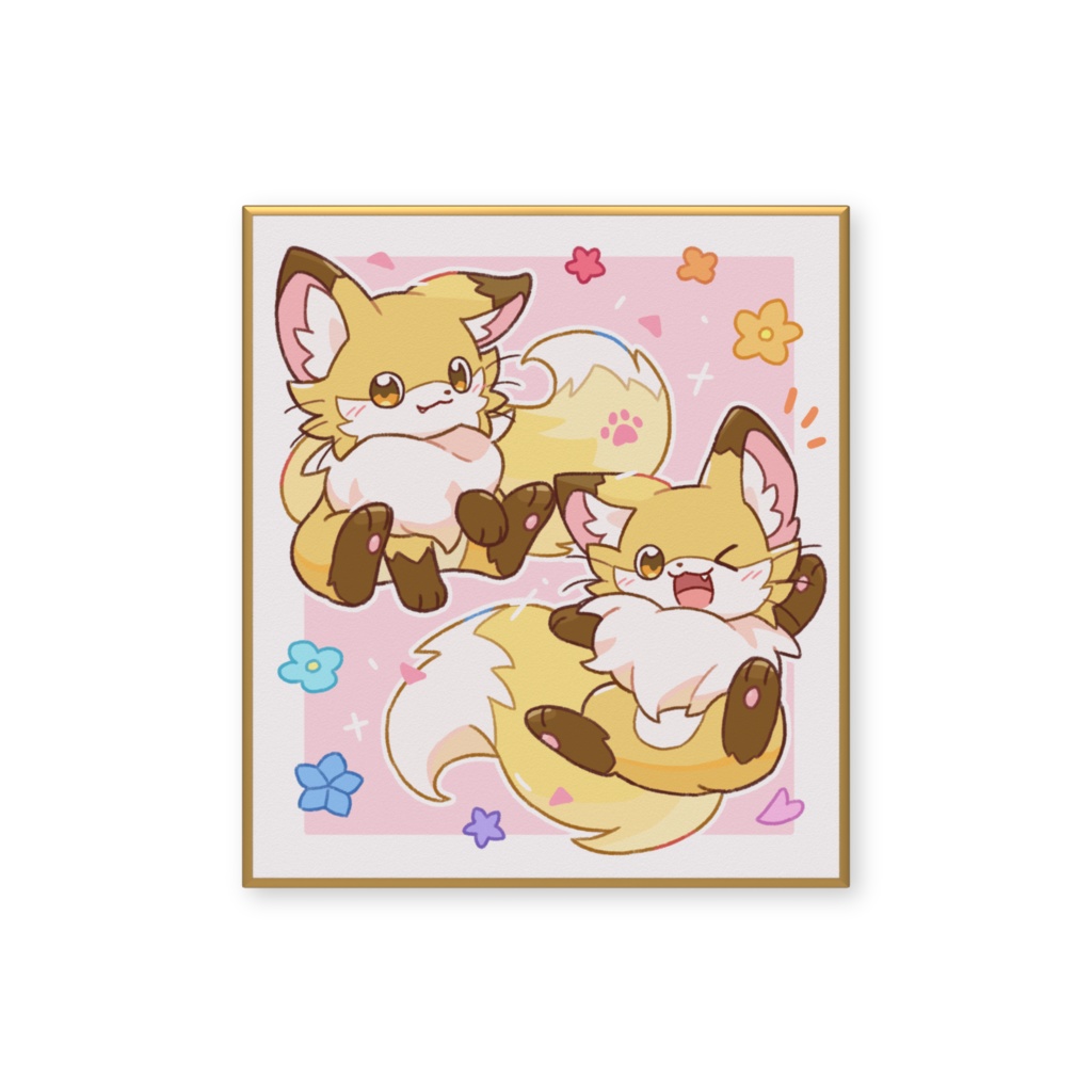 きつねさんミニ色紙