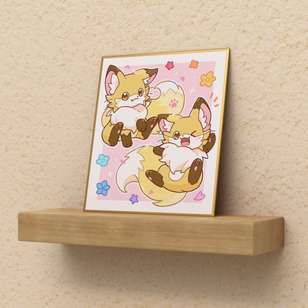 きつねさんミニ色紙