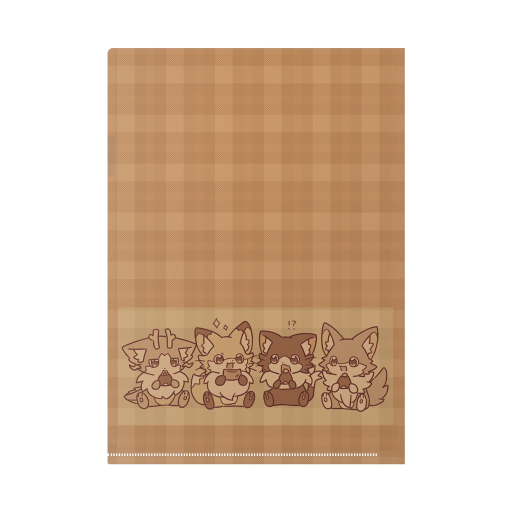 4匹とランチタイムクリアファイル