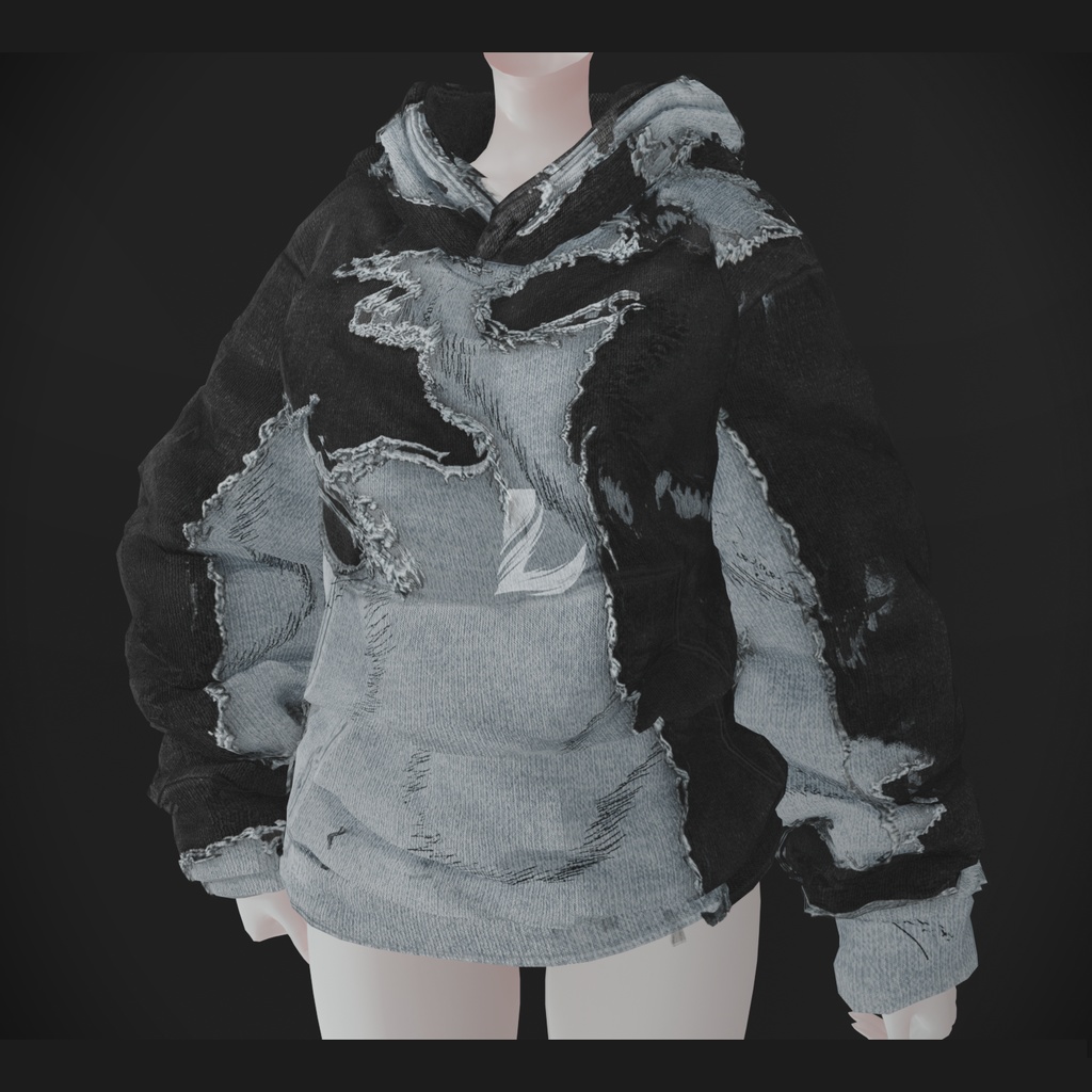 RIPPED HOODIE 森羅 - Shinra